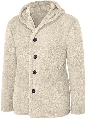 Венкомг1 машка кадифен јакна со качулка, цврста боја топло палто есен/зимска палто лабава обична облека за надворешна облека