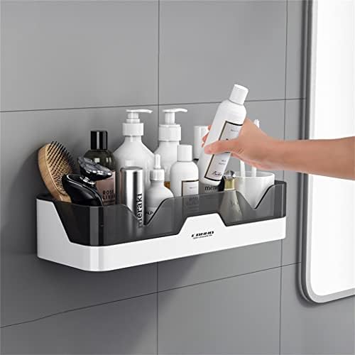 N/A wallид монтиран за бања за бања за складирање на шампон пластично складирање на кујнски организатор за додатоци за бања без вежба