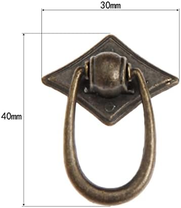 FZZDP 2PCSRING рачка Античка бронзена влечење завртка за фиоки за врата Гроздобер градите кујна