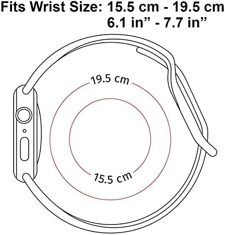 Ikiki-Tech Компатибилен со Apple Watch Band 38mm 40mm 41mm замена Силиконска мека спортска нараквица за iWatch Series 8 7 6 5 4 3 2 1 Ultra