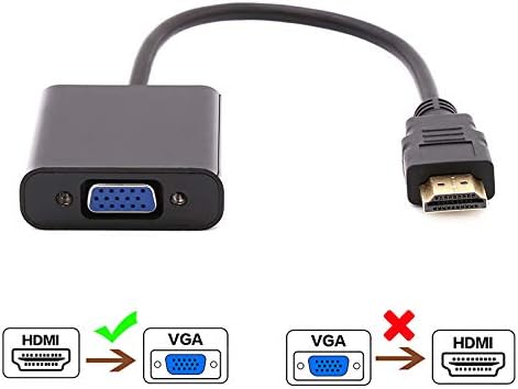 HD 1080p HDMI до VGA CABLE CONVERTER HDMI MALE до VGA FAMALE ADAPTER DIGITAL ANALOG за таблет лаптоп компјутер компјутер