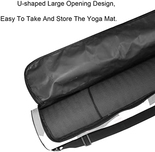 Лаијухуа Јога Мат торба, двојни патенти јога терета за жени и мажи - мазни патенти, големи отвори и прилагодливи ленти во форма
