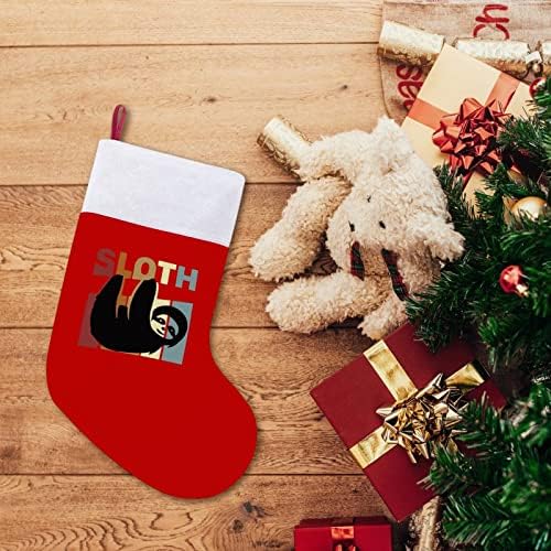 Ретро мрзливо божиќни чорапи црвен кадифе со бела торба за бонбони Божиќни украси и додаток на семејна забава