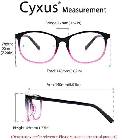 Cyxus 2 Пакет Сина Светлина Блокирање Очила Снопови Со Компјутерски Очила Јасна Леќа За Мажи Жени