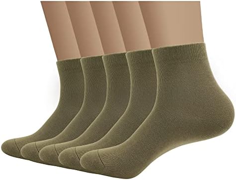 Serisimple Bamboo Men чорап чорап за дишење на чорапи со низок квартал, тенок глужд со чорап удобност, кул мек чорап 5 пара парчиња