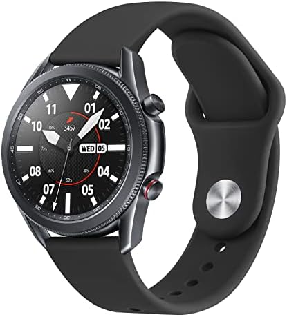 Мелија Бенд За Samsung Galaxy Watch 3 Бендови 45mm Жени Мажи, 22mm Прилагодлив Мек Силиконски Спорт Ремен Замена Бенд за Галакси Види 3 45mm