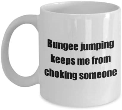Смешни Банџи Скокање Хоби Класичен Кафе Кригла: Банџи скокање ме држи од. Одличен подарок За Хобисти Бела 11оз