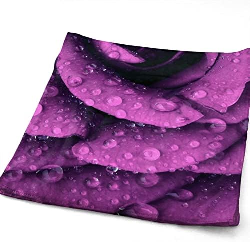 Микрофибер пешкир од пурпурна крпа за пешкири за гостински украси за куќи за купатило за пешкир со прсти со висока апсорпција