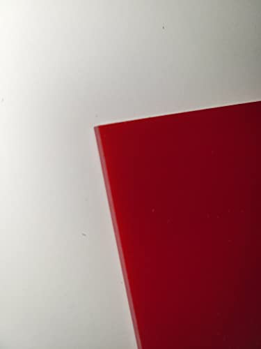 Полиуретан лист, 1/8 x 6 x 6 95 Дурометар, црвен, леано полиуретан лист