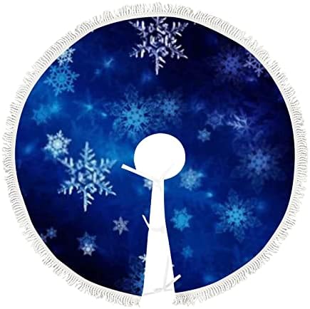 Големо Здолниште Од Дрво Сини Божиќни Снегулки Бели Со Ресни, Украси За Новогодишна Елка Куќа За Сите Сезонски Празници Свадбена Веселба