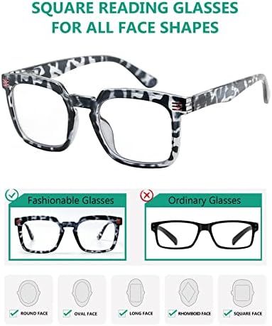 Очила 5-пакет Очила За Читање За Жени Читање-Дами Читатели +3.00