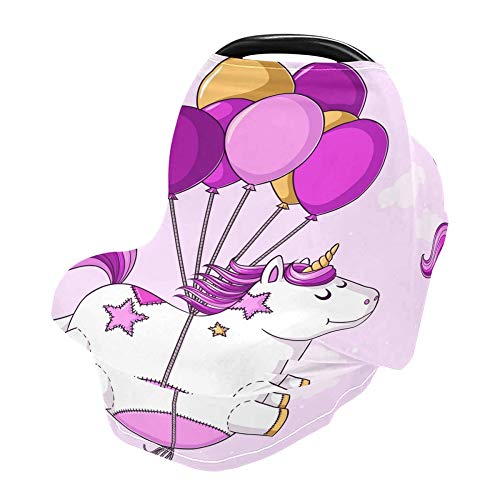 Yyzzh Fat Unocker со балон што лета розово небо облак истегнат бебешки седиште за бебиња за бебиња, новороденче крошна медицинска сестра,