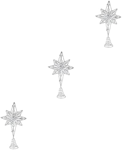 3 парчиња Анасон Ѕвезда Новогодишна Елка Топер Ѕвезда Дрво Декор За Домашна Забава Без Светлина Божиќни Украси Подароци Орнаменти