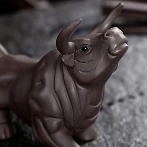 Xialon 13cm Виолетова глина бик фигурина чај домашно милениче кунг фу чај сет рачно изработена животинска статуа дома