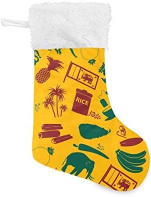 Пимилагу Шри-Ланка симболи на земја божиќни чорапи 1 пакет 17,7 , виси чорапи за Божиќна декорација