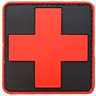 Ewkft Тактичка лепенка Медицински лек за крцкави лепенки црвен крст со кука назад за облека со ранец