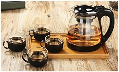 Стакло филтер отпорен на стакло чајник чајник чај чај чај чај чај од не'рѓосувачки челик чај 2000 мл чај чаша чај