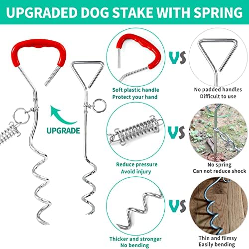 Кучето го врзуваат уделот, кучињата за двор со пролет, кучиња удел цврсто за тренинг или кампување, сидро за кучиња за тркач на кучиња,