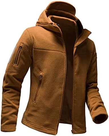 Маифу-ГЈ Машка тактичка јакна на отворено мекиот руно руно худи целосна поштенска јакни руно топли лов на качулки со качулки