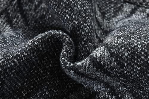 Мажите Поштенски Дебели Плетени Кардиган Штанд Јака Руно Наредени Џемпери Тенок Одговара Зимски Топол Џемпер Со Џебови
