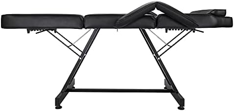 Jahh 72 прилагодлив кревет за убавина за убавина салон спа -маса масажа стол за тетоважа со столче црно
