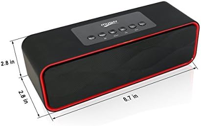 Преносен стерео звучник Bluetooth, со акустични возачи 2x5w, двоен субвуфер, FM радио, звучник на рацете, слотови за микро SD картичка,