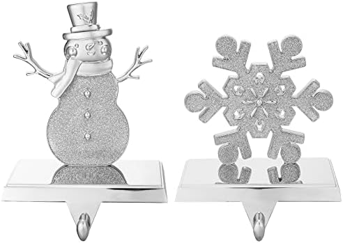 Сребрена снегулка и хангар за порибување на снежници за држачи за порибување на мантили-христијани мантили куки за закачалки Божиќни безбедносни