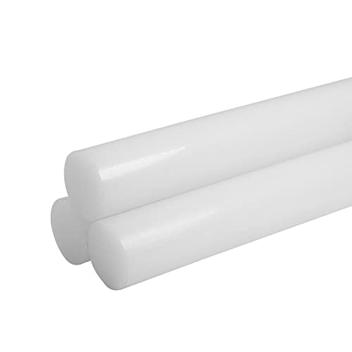 Othmro 3pcs PE пластични тркалезни шипки шипка 25мм надворешен дијаметар 0,3м должина PE прачки Пластични тркалезни шипки пластични шипки