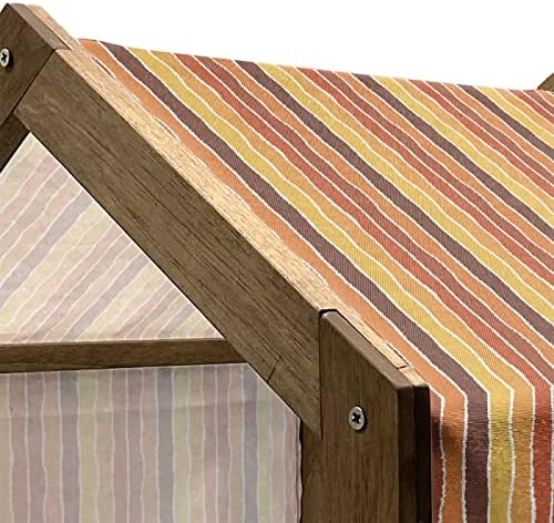 Тонови на Земјата Амбесон, дрвена куќа за кучиња, пастелна боја, нацртана искината хартија ефект Дигитални вертикални ленти Печати, затворен