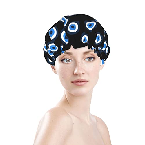 Womenените еднократно истегнување на косата ХАТ ХАТ ХАТ ЗАЛОВИ Очни солзи на очите Двојни слоеви Водоотпорна капа за бања за туширање
