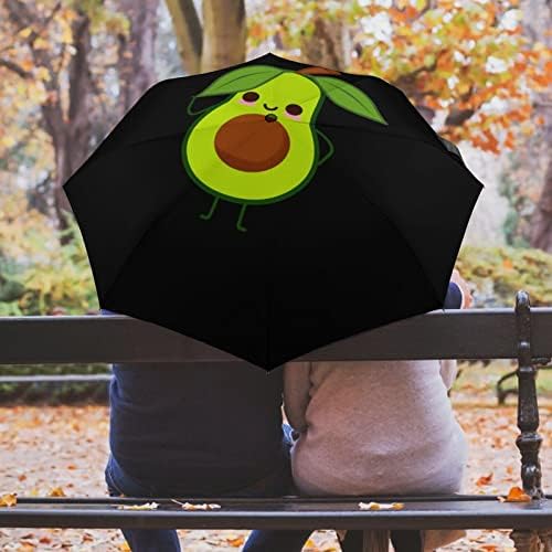 Авокадо Овошје Патување Чадор Издржлив Ветроупорен Преклопен Чадор За Дожд Пренослив Чадор Автоматско Отворање И Затворање