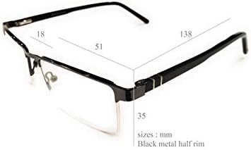 Амар Начин На живот Компјутерски очила метал половина раб 51 мм црна унисекс_алацфрпр5164