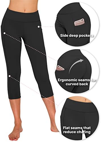 Секогаш јога панталони за жени - тренингот со високи половини за истегнување на мрежи за активна облека за активни облеки