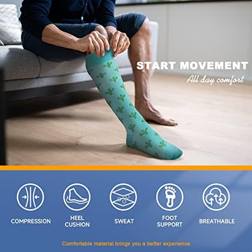 Cerpite Compression Cods For Women & Men Circulation 6 пара компресија чорапи 20-30 mmhg Најдобро за трчање, медицинска сестра, патување