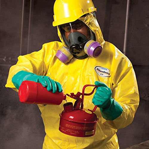 Cleenguard A70 Chemical Spray Covers Coverals Suit, Cooped, Zip Front, еластични зглобови и глуждови, 5xL, жолта, 12 облеки/куќиште