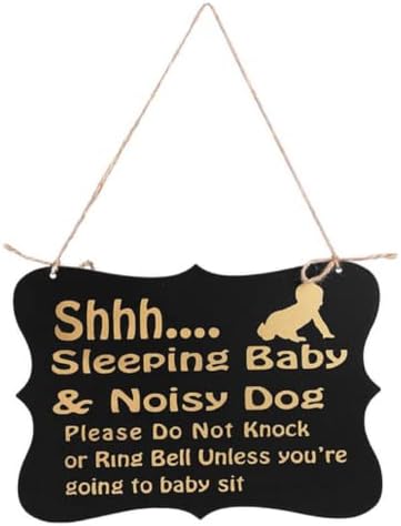 Руоксиан заспаниот Знак за бебе не го нарушувајте знакот за спиење на бебето за закачалка На влезната врата висечка врата за бебешка Соба