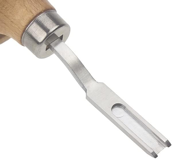 1 парчиња кожен раб за слабеење нож DIY алатка француска широка рачка широка кожни алатки не'рѓосувачки челик