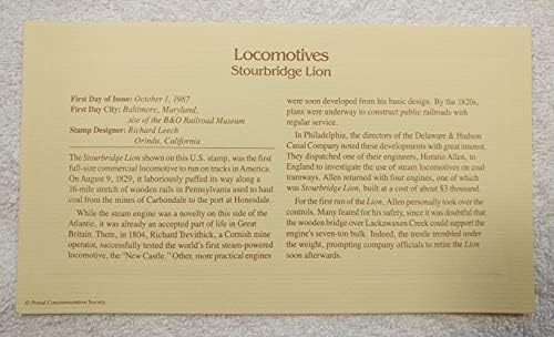 Локомотиви - Stourbridge Lion - 22KT златен реплика печат/покритие на првиот ден Плус Инфо картичка - Поштенски комеморативно