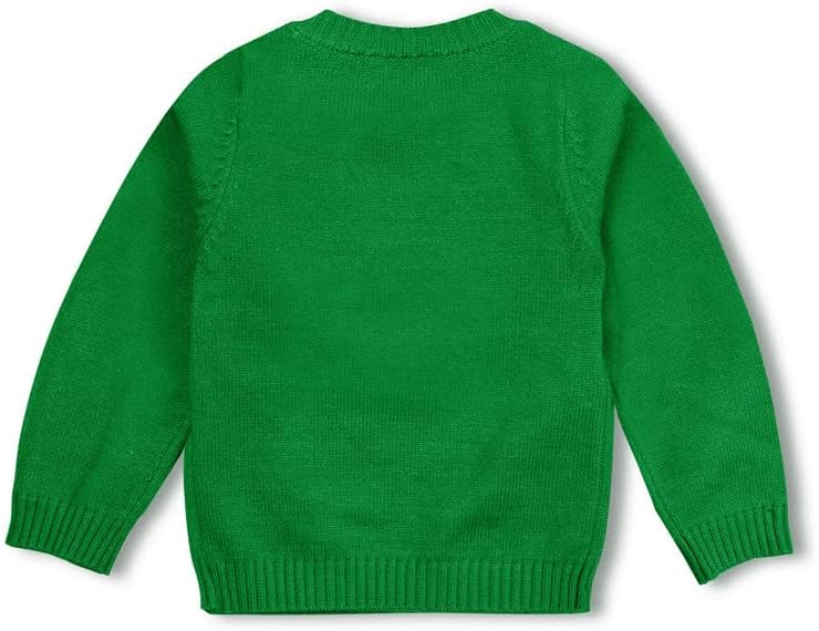 Бесербај унисекс дете ирска детелина Св. Патрик Денот на плетениот џемпер од пулвер 6м-6Y