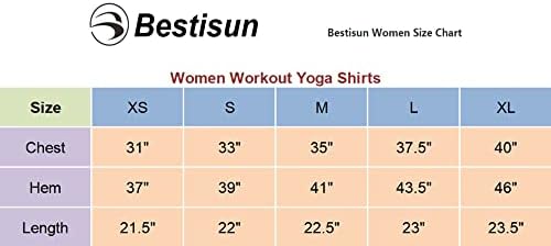 Bestisun исечени врвови на тренингот Отворени кошули со задниот дел на атлетските резервоари за атлетски резервоари за жени