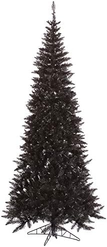 Викерман 7,5 'црна ела тенка вештачка новогодишна елка нелична, сезонски украсен украс во затворен простор