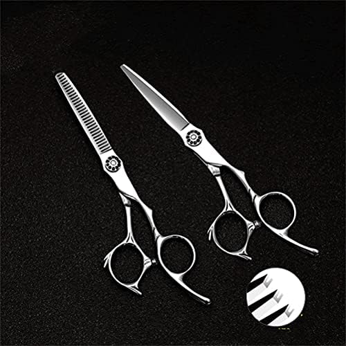 ЗБХЗМ Комплет За Ножици За Сечење Коса, 6 Инчни Професионални Фризерски Ножици Поставени Со Ножици за Разредување Од Нерѓосувачки Челик,