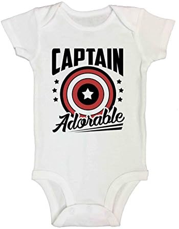 Симпатична супер херој bodyorn bodysuit Капетан симпатична - Мали кошули за деца со ројалте, трендовски деца