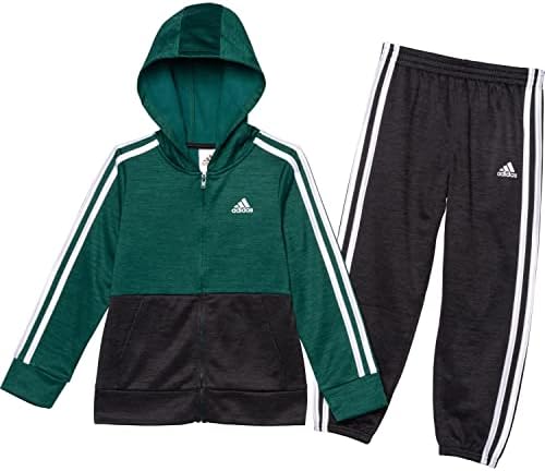 Adidas Boys Zip Front Brand Brand Love Fleece Hoodie и Joggers Set