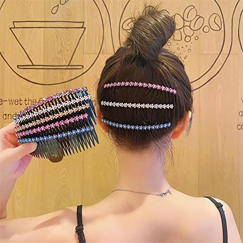 6 парчиња француски страничен чешел за коса клип постави пластичен чешел клип за коса Додатоци француски коса страна чешли за девојки