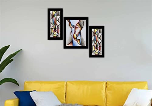 SAF сет од 3 модерни уметнички wallидни сликарство за домашна декорација 13,5 x 22,5 инчи