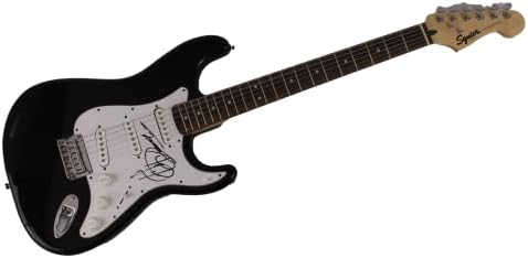 Jimими Клиф потпиша автограм со целосна големина Црна фендер Стратокастер Електрична гитара w/ James Spence JSA Автентикација