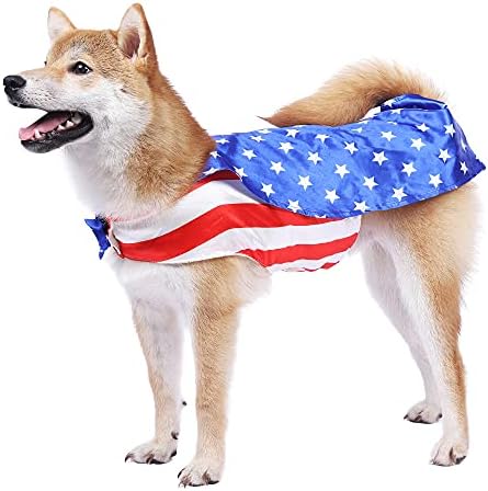 Костуми за миленичиња кучиња Американски американски знамиња облека со капа за кучиња чичко Сем миленичиња облека за Денот на