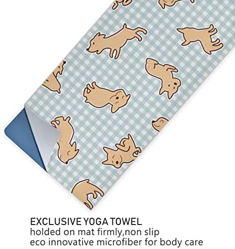 Augenseter yoga ќебе со симпатична-кугла-сина-платена јога крпа за јога мат пешкир