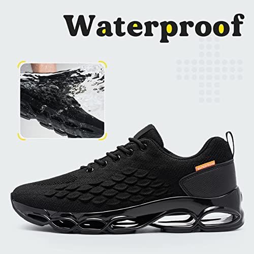 Судбини Текс водоотпорни чевли за мажи тениски патики отпорни на вода удобно одење што не се лизга, трчање за дишење чевли за работа